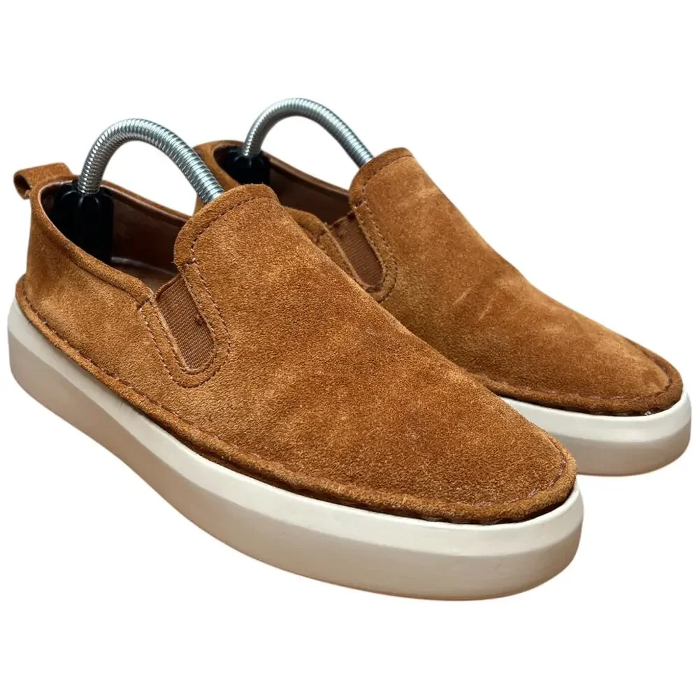 FRYE Ivy Women’s Size 6 Casual Sneaker Cognac Suede Leather Slip On Comfort